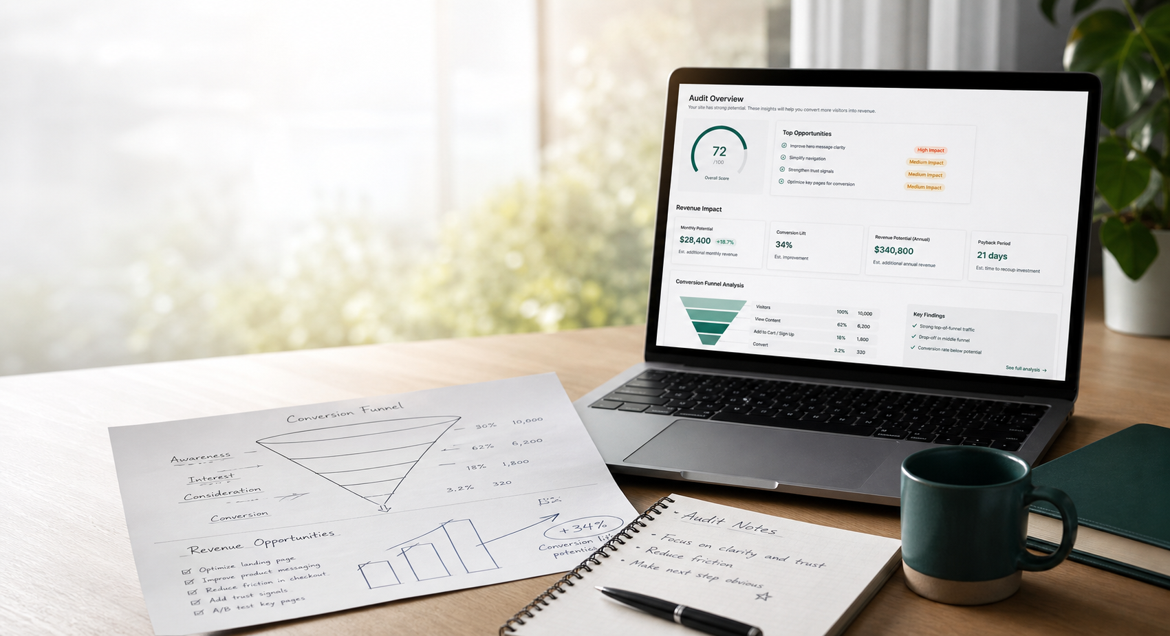 Revenue audit report dashboard preview